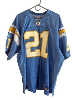 Vintage Chargers Jeresey  Reebok NFL  Mens Jersey Size 50 Nylon Blue Number 21